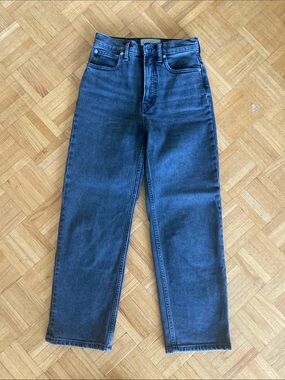 Everlane Way High Straight Jeans - Light Black